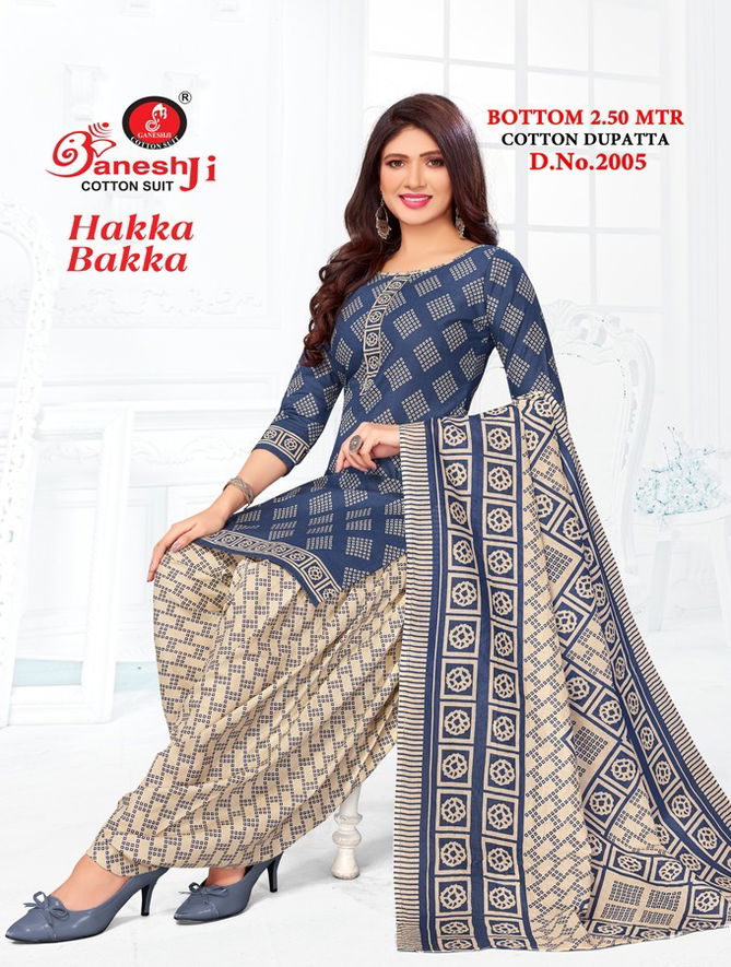 Hakka bakka Vol 2 By Ganeshji Heavy Cotton Printed Dress Material Wholesale Online